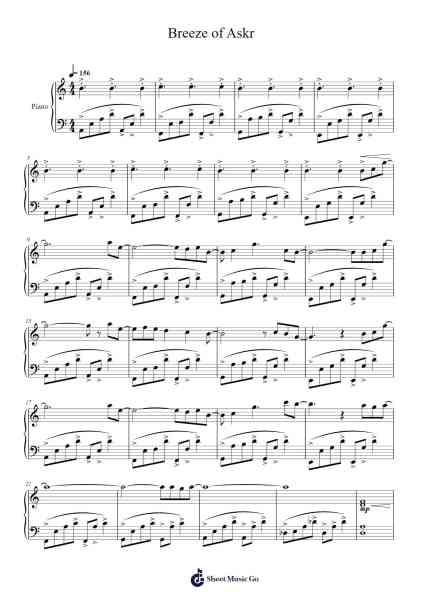 Breeze of Askr Sheet Music by Takeru Kanazaki-Arr.Heca