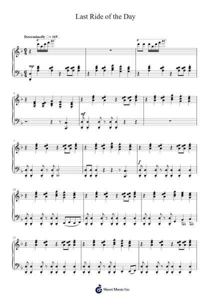 Last Ride of the Day Sheet Music by Nightwish-Arr.Puldair