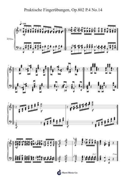 Praktische Fingerübungen, Op. 802, Part 4, No. 14 Sheet Music by Carl Czerny-Arr.Hosy