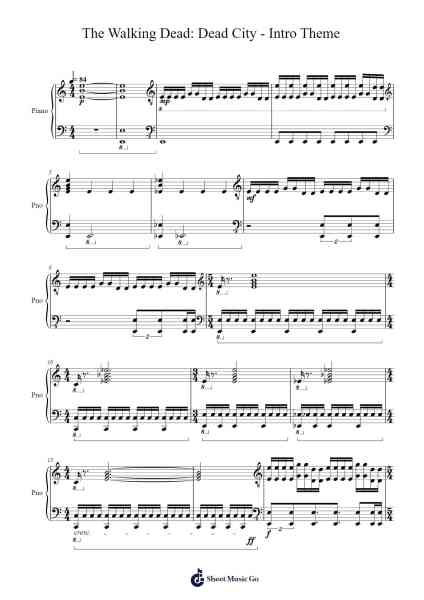 The Walking Dead: Dead City - Intro Theme Sheet Music by Ian Hultquist-Arr.Montor
