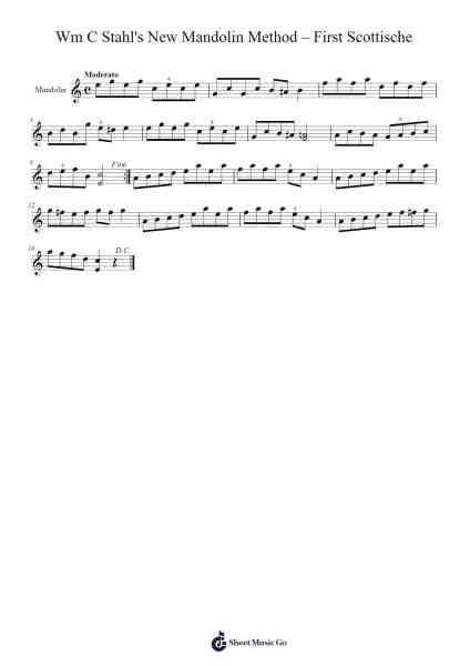 Wm C. Stahl's First Scottische Sheet Music by Wm C. Stahl-Arr.Tofrances