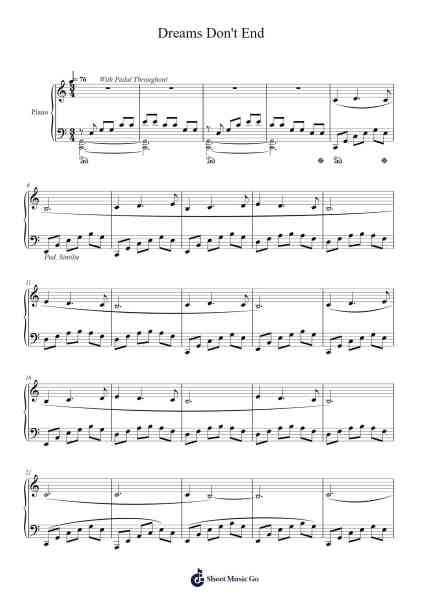 Dreams Don't End Full Version Sheet Music by Cody Weinmann-Arr.Derion