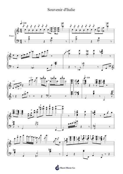 Souvenir d'Italie Sheet Music by Lelio Luttazzi-Arr.Sibylpham Surfer