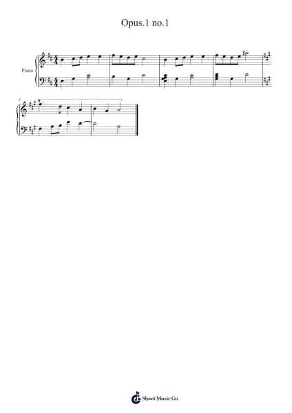 Opus.1 No.1 Sheet Music by yoel marmelstein-Arr.Mollpag