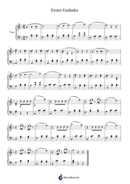 Erster Gedanke Walzer Sheet Music by Johann Strauss Jr.-Arr.Ranphia Boydle