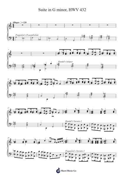 Suite in G Minor, HWV 432 Sheet Music by Georg Friedrich Händel-Arr.Mortion Woolftab