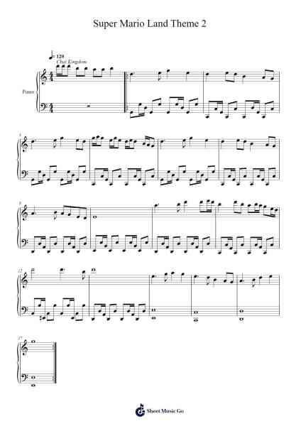 Super Mario Land Theme 2 Sheet Music by Koji Kondo-Arr.Rosjay Sibylgale
