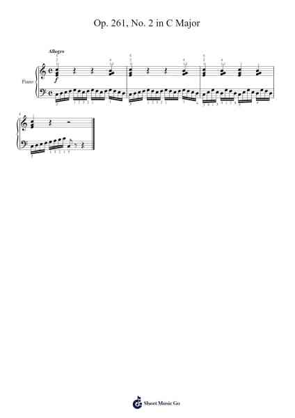 Op. 261, No. 2 in C Major - 101 Exercises Sheet Music by Carl Czerny-Arr.Hores