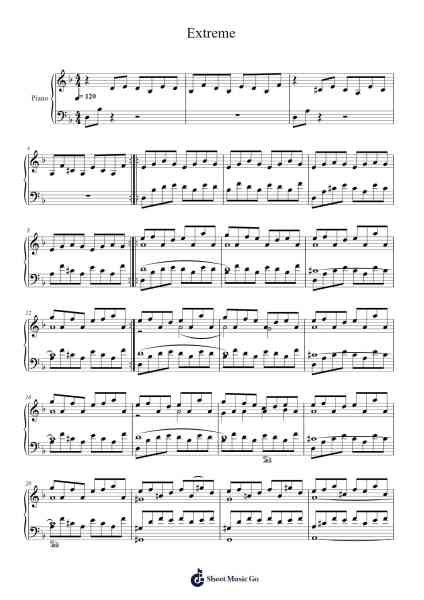 Extreme Sheet Music by -Arr.Cisraine