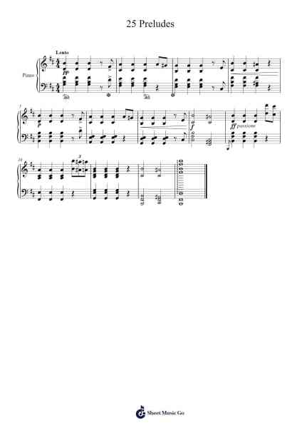 Prelude in B Minor Sheet Music by danubioa09121-Arr.Hegil Claireglan