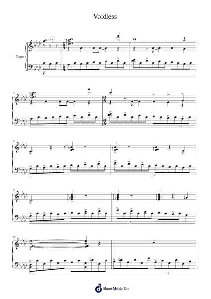 Voidless Sheet Music by Renjii-Arr.Crylip