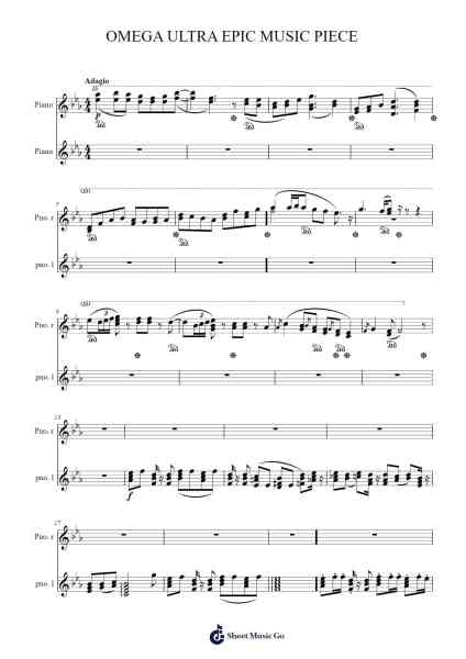 OMEGA ULTRA EPIC MUSIC PIECE Sheet Music by vovagomenok-Arr.Keatspritt Cofyet