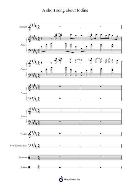 A short song about Iodine Sheet Music by Joejoel-Arr.Fordlome