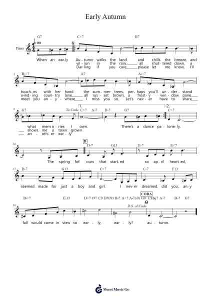 Early Autumn Sheet Music by Ralph Burns/Woody Herman-Arr.Greenlaw
