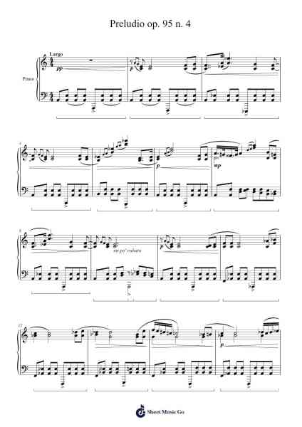 Preludio Op. 95 No. 4 Sheet Music by João Dovicchi-Arr.Eveken Dougloyd
