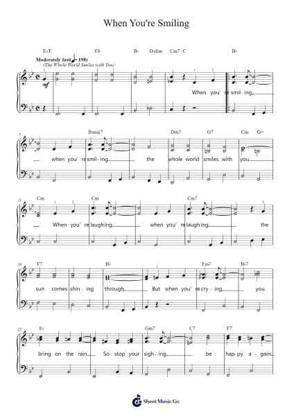 When You're Smiling Sheet Music by Mark Fisher/Joe Goodwin/Larry Shay-Arr.Brobrian Needve