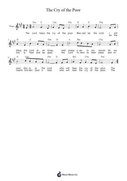 The Cry of the Poor Sheet Music by John Foley-Arr.Hughmand