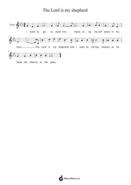 The Lord is my shepherd Sheet Music by -Arr.Feltrid