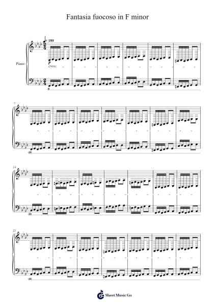 Fantasia fuocoso in F minor Sheet Music by Campleign Eli-Arr.Shamens Xedric