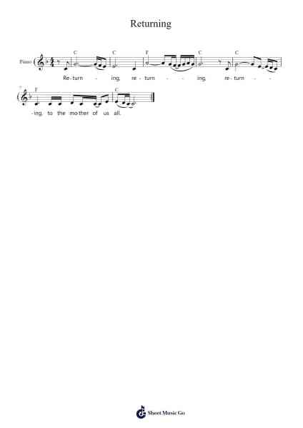 Returning Sheet Music by Jennifer Berezan-Arr.Huttgie Bellcol