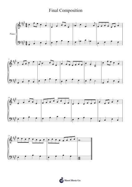 Final Composition Sheet Music by Nisha Kishore-Arr.Mattvey Chilrick