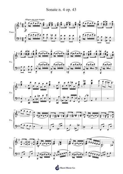 Sonate No. 4 Op. 43 Sheet Music by Hayclare-Arr.Quinncol