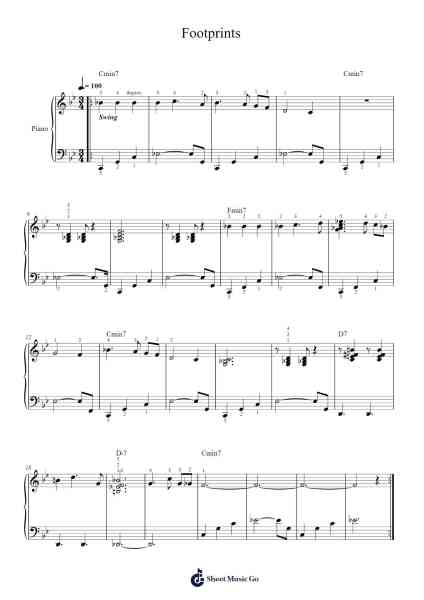 Footprints Sheet Music by Wayne Shorter-Arr.Jaboyle Erve