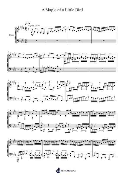 A Maple of a Little Bird Sheet Music by Toursbur-Arr.Hickstodd Joycedrich