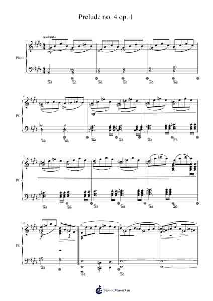 Prelude No. 4 Op. 1 Sheet Music by Cèdre-Arr.Uppold Bruckey