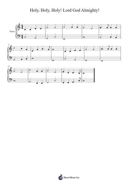 Holy, Holy, Holy! Lord God Almighty! Sheet Music by Reginald Heber-Arr.Jansean