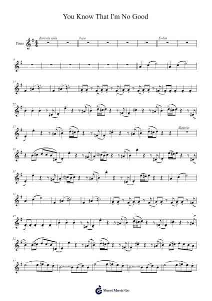 You Know That I'm No Good Sheet Music by Amy Winehouse-Arr.Losopp Webslin