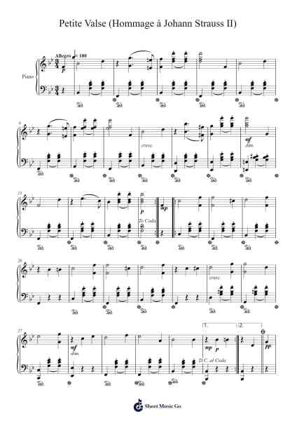 Petite Valse (Hommage à Johann Strauss II), LSW 51 Sheet Music by Sunwoo Lim-Arr.Zarol Hayleste
