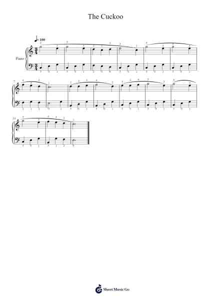The Cuckoo Sheet Music by Misc tunes-Arr.Mabloor Tourszy