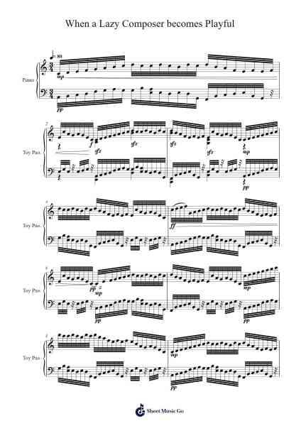 When a Lazy Composer becomes Playful Sheet Music by Lilrald-Arr.Wheenan