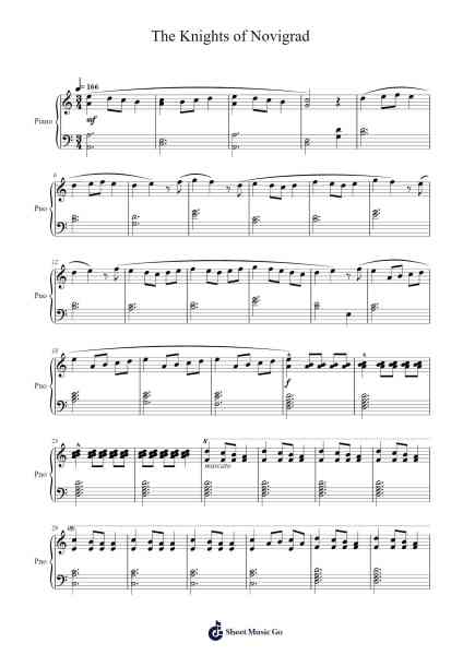 The Knights of Novigrad Sheet Music by Vanlan Hilloise-Arr.Nelrist Hornrias