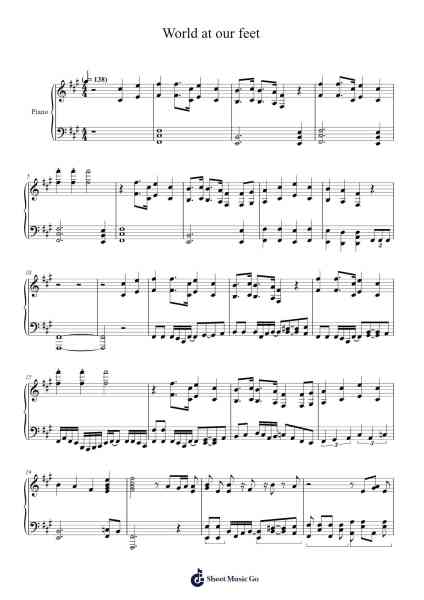 World at our feet Sheet Music by Joe Brooks-Arr.Whittrine Pruham