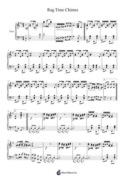 Rag Time Chimes Sheet Music by Percy Wenrich-Arr.Zoeliot Maugpe