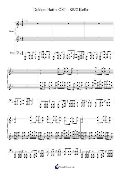 Dokkan Battle OST - SSJ2 Kefla Sheet Music by notsowiseone-Arr.Haleale Quildy