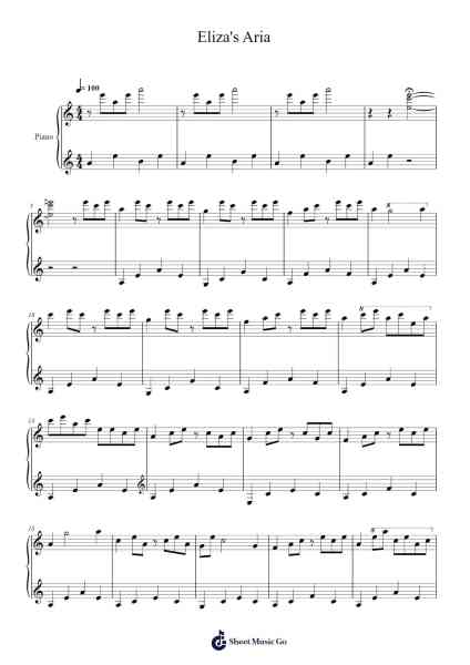 Eliza's Aria Sheet Music by Elena Kats-Chernin-Arr.Oisenwoolf