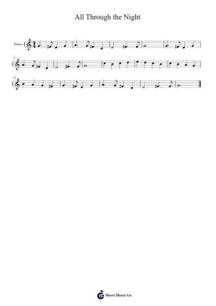 All Through the Night Sheet Music by Traditional Welsh-Arr.Cisraine