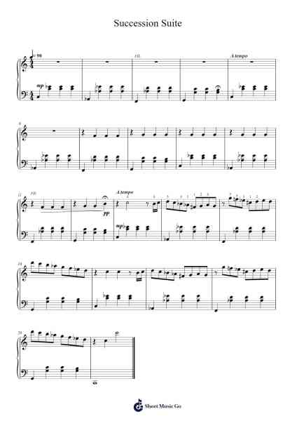 Succession Suite Sheet Music by Nicholas Britell-Arr.Blithephne