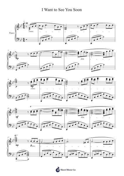 I Want to See You Soon Sheet Music by Masao Aichi-Arr.Sigjeff