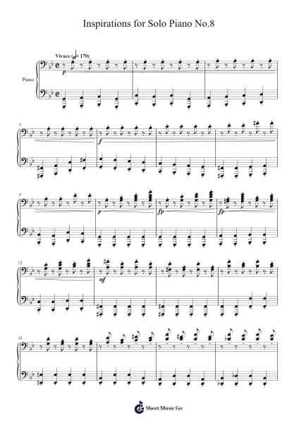Inspirations for Solo Piano No.8 Sheet Music by Blalen Cybell-Arr.Manbeard Lylaine