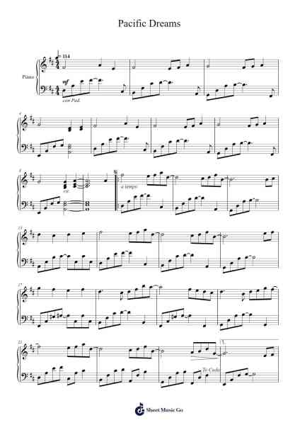 Pacific Dreams Sheet Music by Chester Tan-Arr.Pitnia