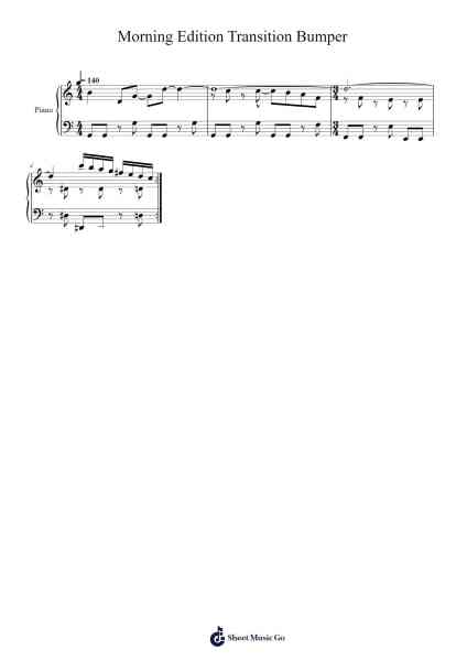 Morning Edition Transition Bumper Sheet Music by Grijill Debgie-Arr.Greenblack Xawilde
