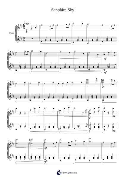 Sapphire Sky Sheet Music by A. Misfit-Arr.Hosy