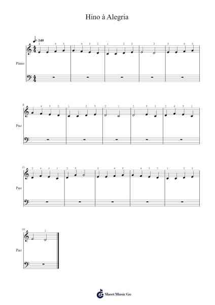 Hino à Alegria Sheet Music by Ludwig van Beethoven-Arr.Feleste Johnren