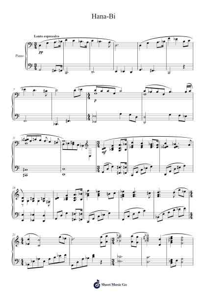 Hana-Bi Sheet Music by Joe Hisaishi-Arr.Chandys Jehan