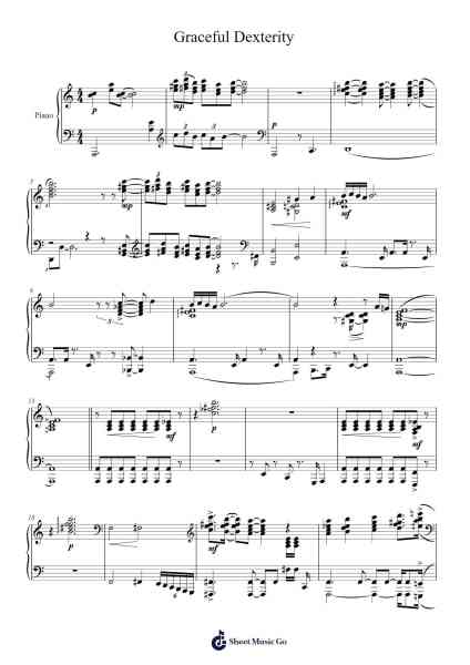 Graceful Dexterity Sheet Music by HOYO-MiX-Arr.Turdrea