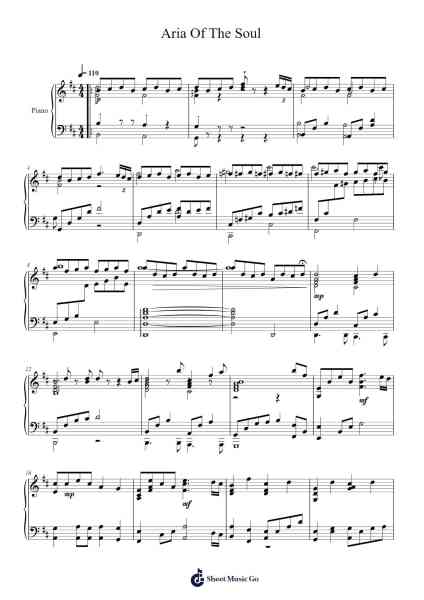 Aria Of The Soul Sheet Music by Shoji Meguro-Arr.Pulip